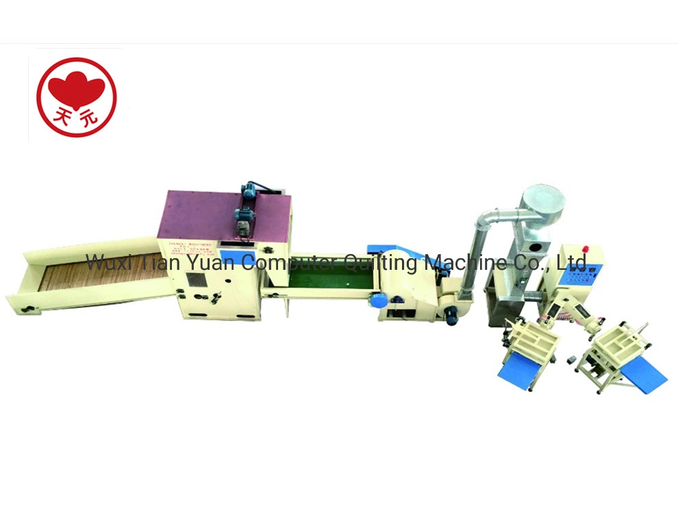 Automatic Fiber Pillow Cushion Stuffing Filling Making Machine Goose Down Feather Foam Sponge Toy Stuffer Production Line